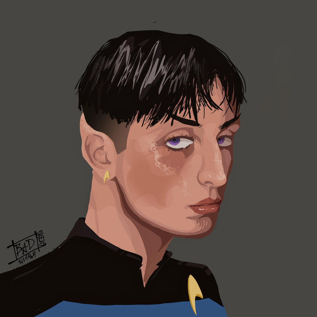 A Vulcan character made while watching Strange New Worlds